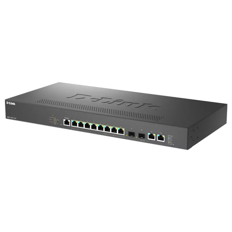 D-Link DMS-1250-12TP/E sieťový switch Managed 2.5G Ethernet (100/1000/2500) Power over Ethernet (PoE) čierna