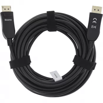 InLine DisplayPort 2.1 AOC kábel, UHBR, čierny 50 m