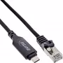 Sieťový kábel InLine 33381A USB-C na RJ45 Cat6 2 m čierny