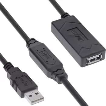 InLine USB 2.0 aktívne predĺženie USB-A konektor samec/samica 20 m 0,48 Gbit/s