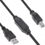 InLine USB 2.0 aktívny kábel, USB-A konektor samec na USB-B konektor samec, 7,5 m