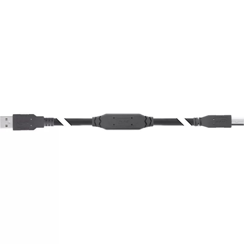 InLine USB 2.0 aktívny kábel, USB-A konektor samec na USB-B konektor samec, 7,5 m