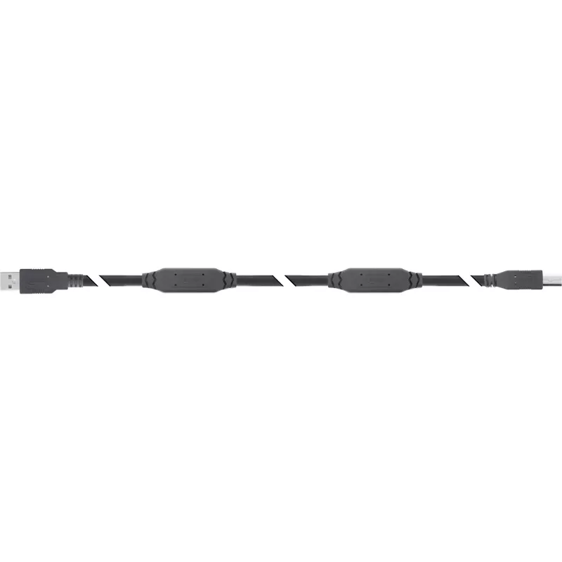 InLine USB 2.0 aktívny kábel, USB-A konektor samec na USB-B konektor samec, 25 m
