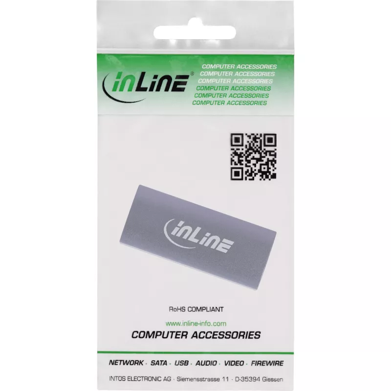 USB-C adaptér InLine 35900E sivý konektor 1 USB-C konektor 2 USB-C