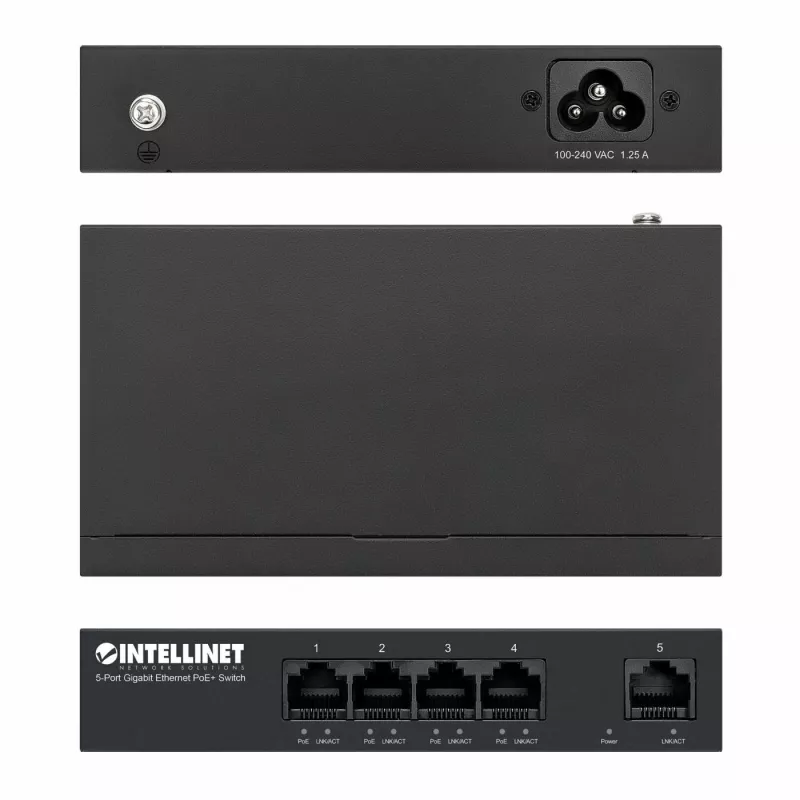 Intellinet 561792 sieťový switch Gigabit Ethernet (10/100/1000) Power over Ethernet (PoE) čierna