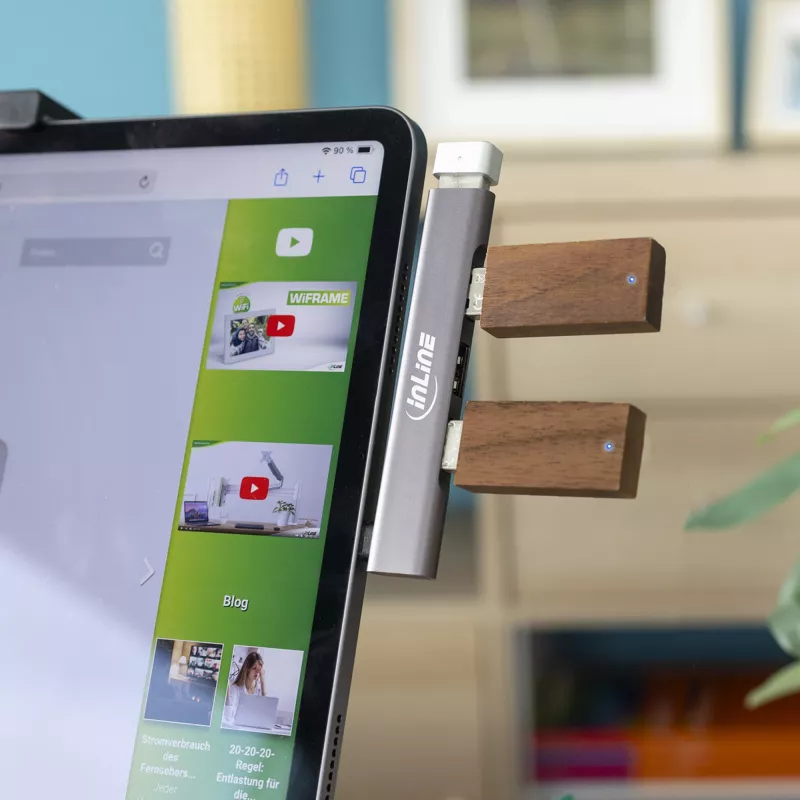InLine štíhly USB-C hub, 4-portový, USB 3.0 + 3x USB 2.0, štíhly dizajn