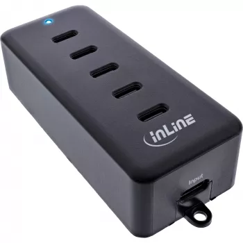 InLine USB-C rozšírenie 5-portové 100W interiérová nabíjačka univerzálna kompatibilita