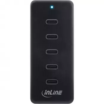 InLine USB-C rozšírenie 5-portové 100W interiérová nabíjačka univerzálna kompatibilita