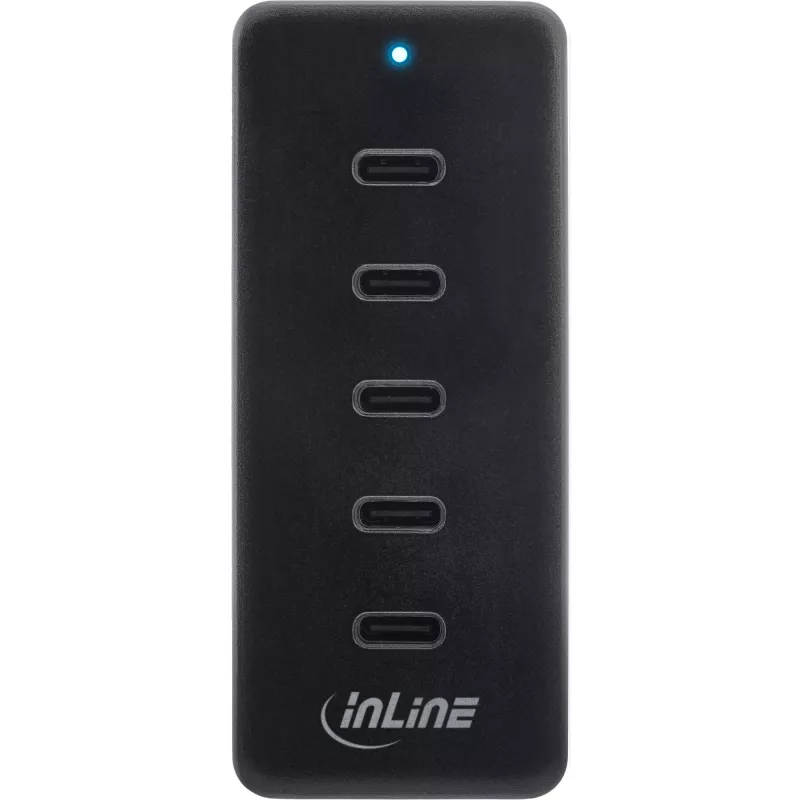 InLine USB-C rozšírenie 5-portové 100W interiérová nabíjačka univerzálna kompatibilita