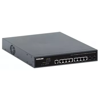 Intellinet 10-portový L2+ Fully Managed PoE++ switch s 8 Gigabit Ethernet portmi a 2 SFP uplinkmi
