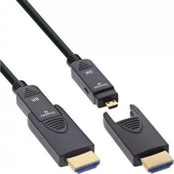 InLine HDMI AOC kábel, Ultra High Speed HDMI, 8K4K, odnímateľný konektor, 25m