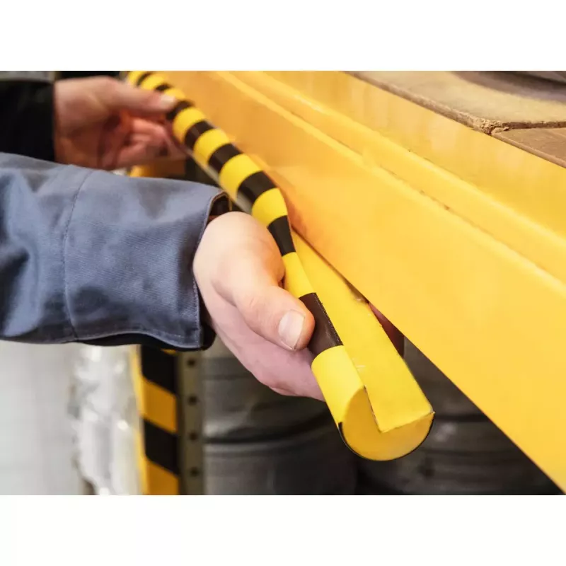 Durable C25R polyuretánový produkt čierna žltá zaoblený 1000 mm