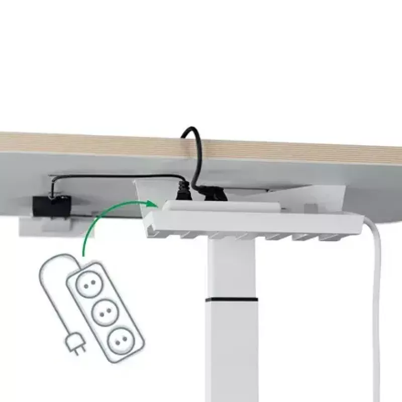 Doska počítačového stola Leitz 65340001 štvorcová hliník tmavosivá 600x800x650mm