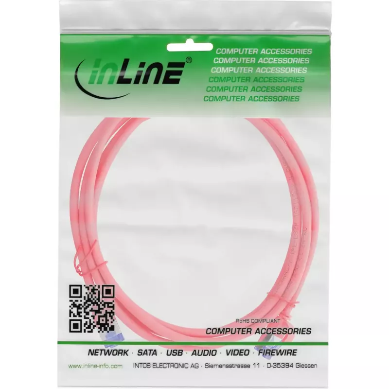 InLine 74903R sieťový kábel červený 3 m Cat6a S/FTP (S-STP)