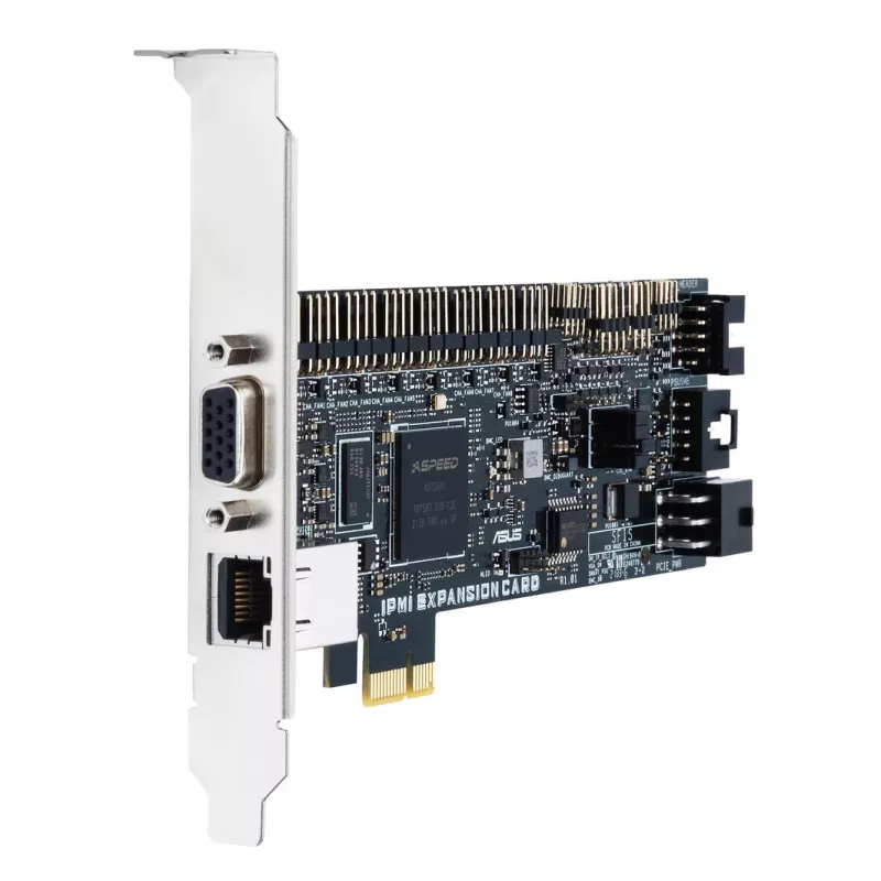 Rozširujúca karta ASUS IPMI EXPANSION CARD-SI PCIe s RJ-45 a VGA, čierna/strieborná