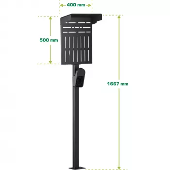 Stojan InLine 59989C príslušenstvo pre nabíjačky elektrických vozidiel oceľ čierny 400x200x1667mm