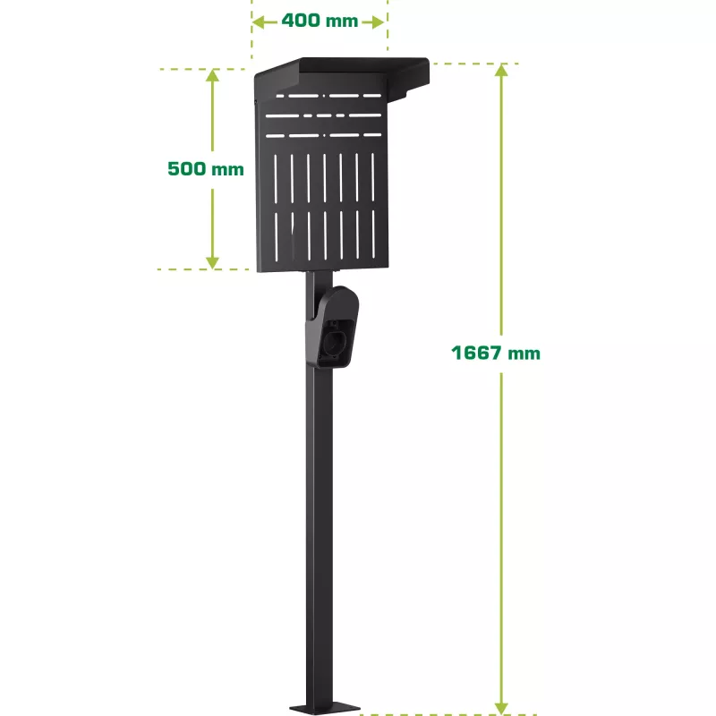Stojan InLine 59989C príslušenstvo pre nabíjačky elektrických vozidiel oceľ čierny 400x200x1667mm