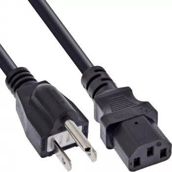 InLine 16658J napájací kábel čierny 1,8 m sieťová zástrčka typ B IEC C13