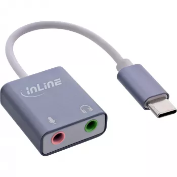 Audio konvertor InLine 33051F USB Type-C sivá 42x30x12mm