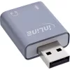 Audio adaptér InLine 33051E USB Type-A sivý 42mm x 30mm x 12mm
