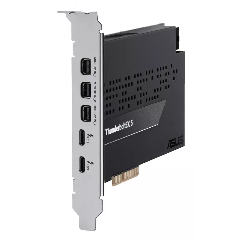 Rozhranie karta ASUS ThunderboltEX 5 — PCIe 4.0, Intel JHL9580, Mini DisplayPort, USB 2.0, 120 Gbit/s