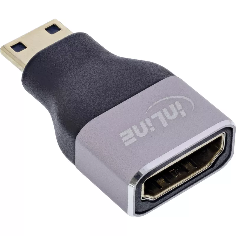 InLine 17991C káblový adaptér HDMI A Mini HDMI C čierny, sivý