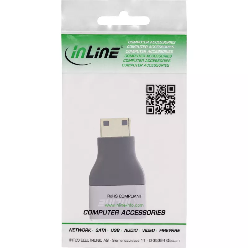 InLine 17991C káblový adaptér HDMI A Mini HDMI C čierny, sivý