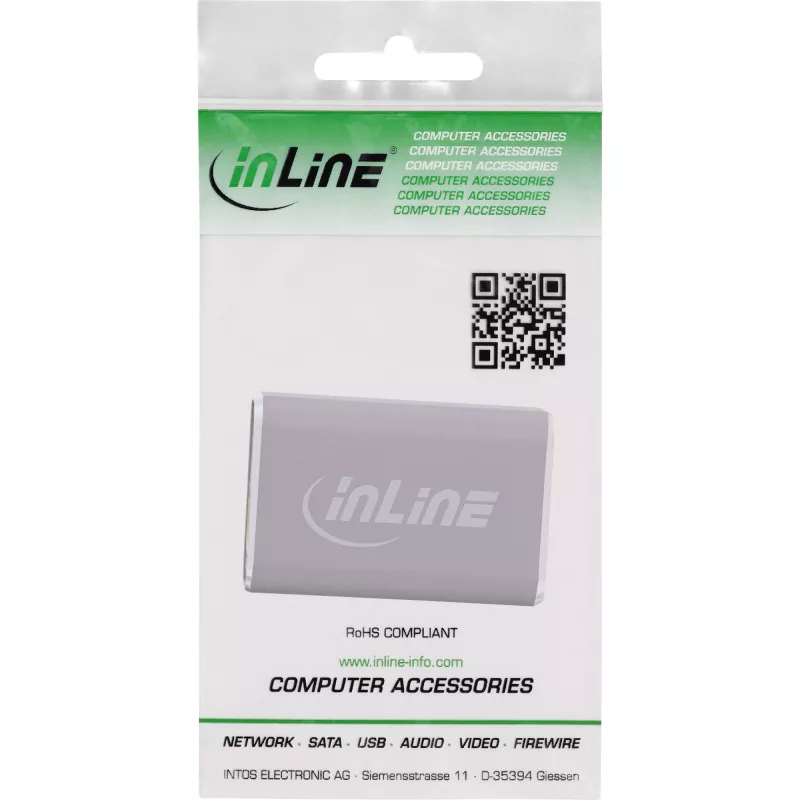 HDMI adaptér InLine 17991A sivý pozlátený