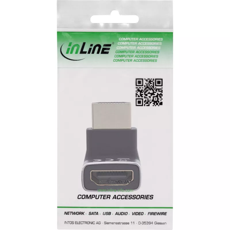 HDMI adaptér InLine 17991G čierny sivý pozlátený