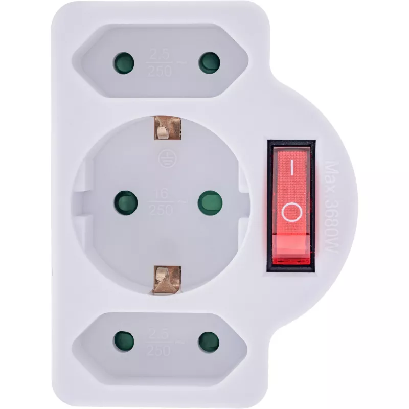 Napájací adaptér typ F InLine 16471C 2x typ C + typ F biely