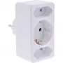 Napájací adaptér typ F InLine 16471B 2x typ C + typ F biely