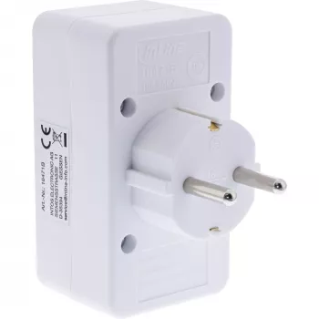 Napájací adaptér typ F InLine 16471B 2x typ C + typ F biely