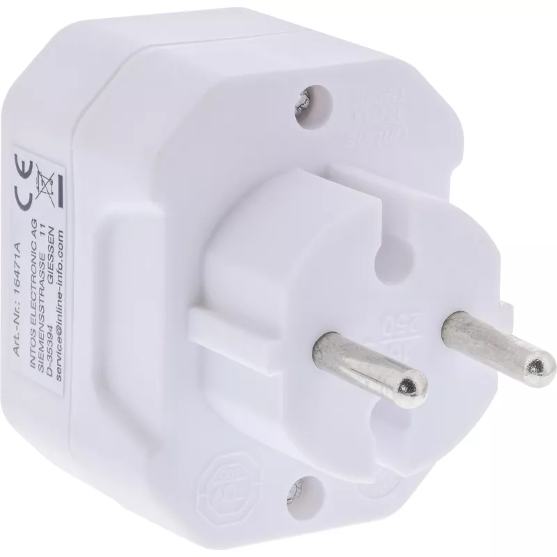 Napájací adaptér typ F typ C InLine 16471A biely