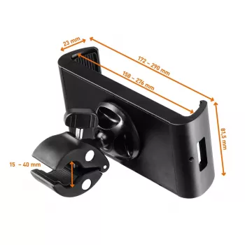 Pasívny držiak Durable Tought Clamp XL mobilný počítač mobilný telefón smartfón tablet UMPC čierny