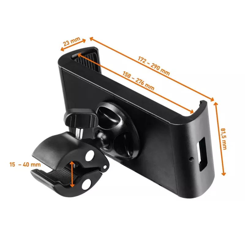 Pasívny držiak Durable Tought Clamp XL mobilný počítač mobilný telefón smartfón tablet UMPC čierny