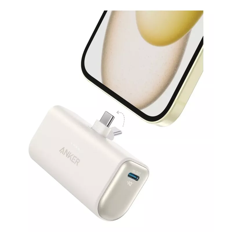 Powerbank Anker A1653021, 5 mAh, Power Delivery, 2× USB-C, 18 W, 3 A, béžová