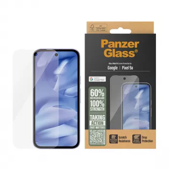 Ochrana obrazovky PanzerGlass Google Pixel 9a Ultra-Wide Fit odolná proti poškriabaniu nárazom