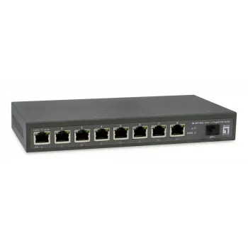 LevelOne GEP-0925 sieťový switch unmanaged 2.5G Ethernet (100/1000/2500) Power over Ethernet (PoE) čierny