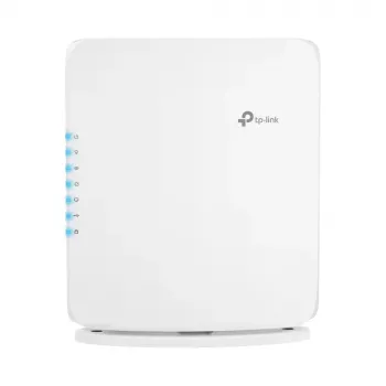 WLAN router TP‑Link Archer BE450 — Dual‑Band (2,4/5 GHz), Wi‑Fi 7, Multi‑Gigabit Ethernet, 5x LAN, USB, biely