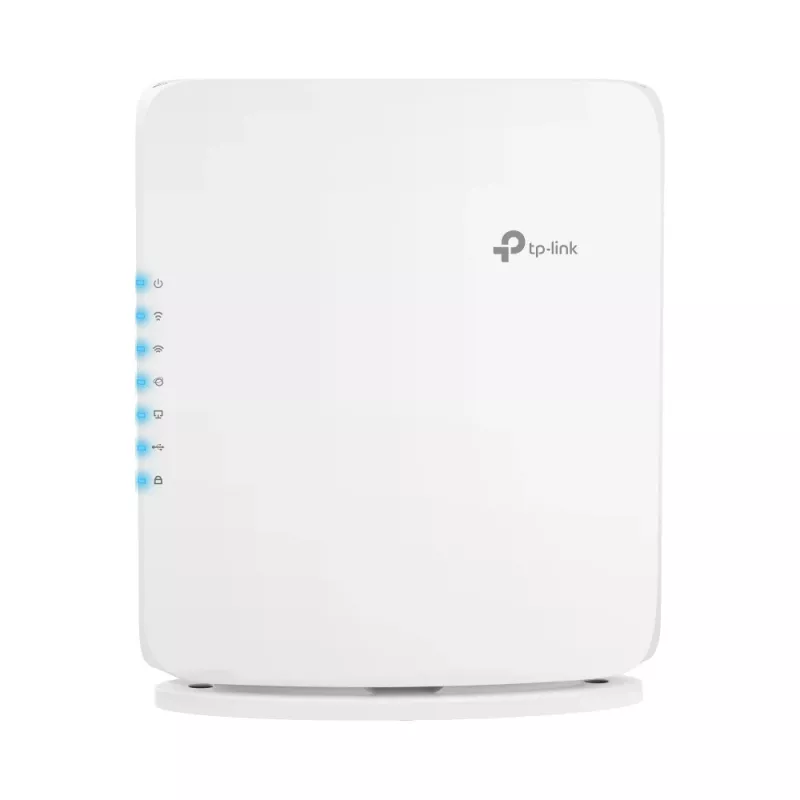 WLAN router TP‑Link Archer BE450 — Dual‑Band (2,4/5 GHz), Wi‑Fi 7, Multi‑Gigabit Ethernet, 5x LAN, USB, biely