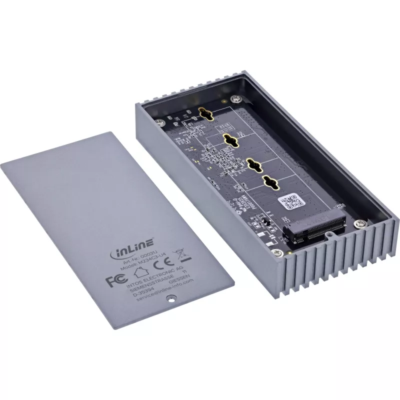 Externé USB4 puzdro InLine 00031J — USB-C na M.2 NVMe SSD, 40 Gb/s, hliník