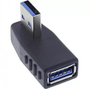 Zahnutý 270° USB 3.2 Gen 1 adaptér InLine 35300U — USB Type-A na Type-A, pravé uhlové pripojenie
