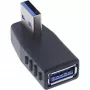 Zahnutý 270° USB 3.2 Gen 1 adaptér InLine 35300U — USB Type-A na Type-A, pravé uhlové pripojenie