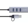 InLine 33380S Rozbočovač USB 3.2 Gen 1 (3.1 Gen 1) Type-A + Type-C 5000 Mbit/s Sivá