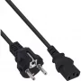 InLine B-16651D Napájací kábel, CEE 7/7 na C13, 1 m, čierny, Bulk balenie 45 ks