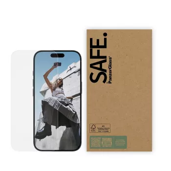 Ochrana displeja PanzerGlass SAFE by pre iPhone 17 / iPhone 17 Pro / iPhone 16 Pro — Ultra‑Wide Fit, tvrdené sklo, balenie 10 ks