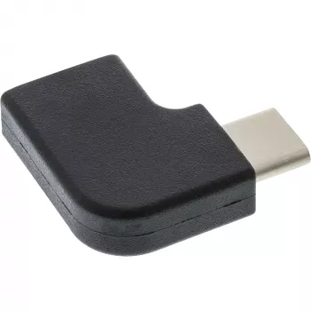 InLine USB 3.2 Gen.2 adaptér, USB-C konektor samec / USB-C konektor samica, zahnutý