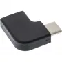 InLine USB 3.2 Gen.2 adaptér, USB-C konektor samec / USB-C konektor samica, zahnutý