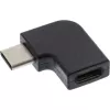 InLine USB 3.2 Gen.2 adaptér, USB-C konektor samec / USB-C konektor samica, zahnutý