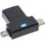 InLine USB 3.1/2.0 OTG T-adapter, USB-C konektor samec alebo Micro-USB na A konektor samica